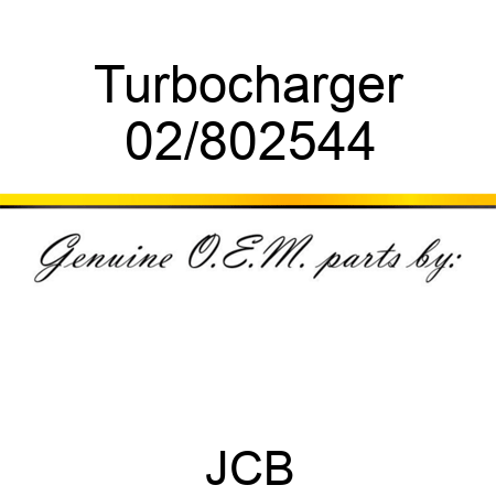 Turbocharger 02/802544