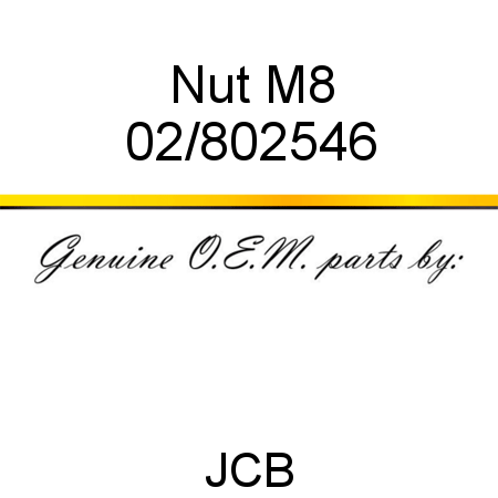 Nut, M8 02/802546