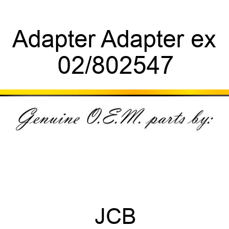 Adapter Adapter ex 02/802547