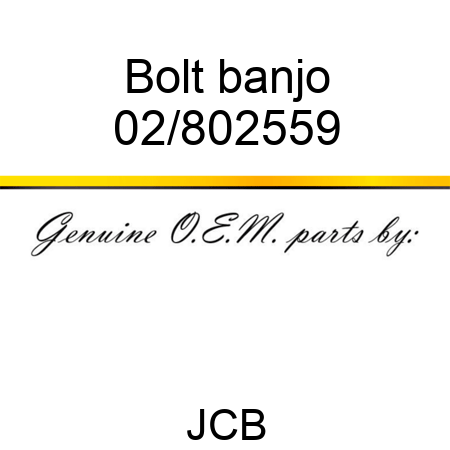 Bolt banjo 02/802559