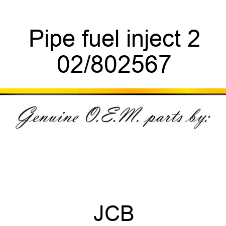 Pipe fuel inject 2 02/802567