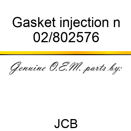 Gasket injection n 02/802576