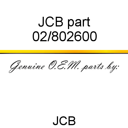 JCB part 02/802600