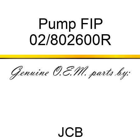 Pump FIP 02/802600R