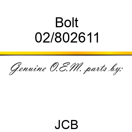 Bolt 02/802611