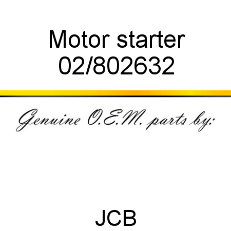 Motor, starter 02/802632