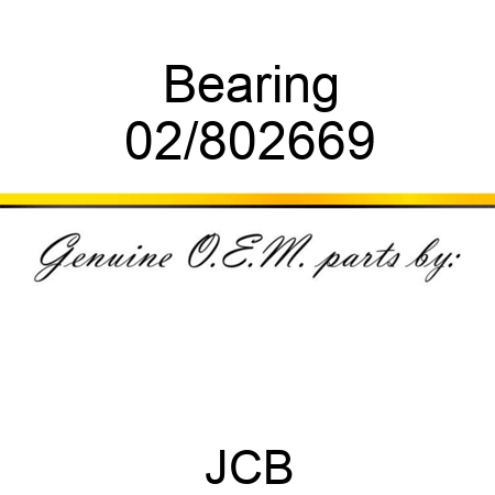 Bearing 02/802669