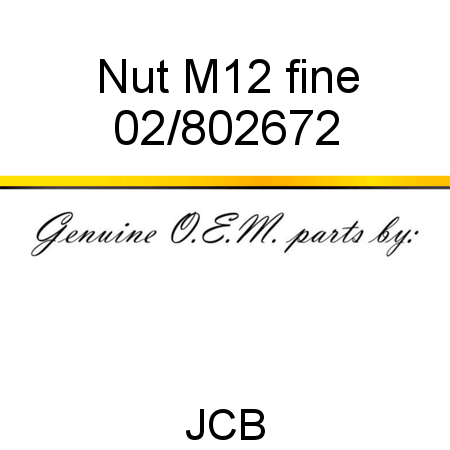 Nut, M12 fine 02/802672
