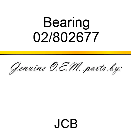 Bearing 02/802677