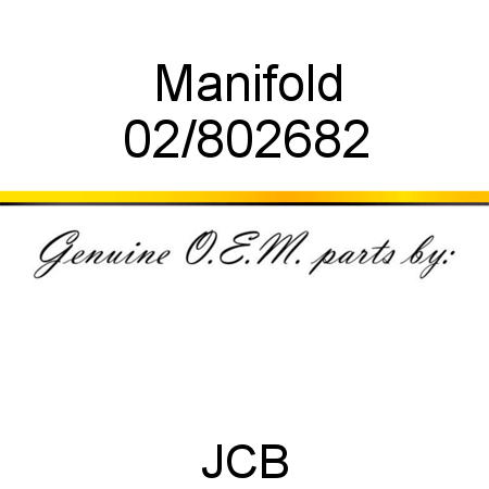 Manifold 02/802682