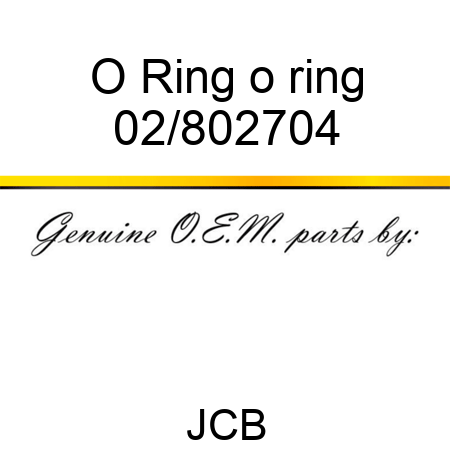 O Ring o ring 02/802704