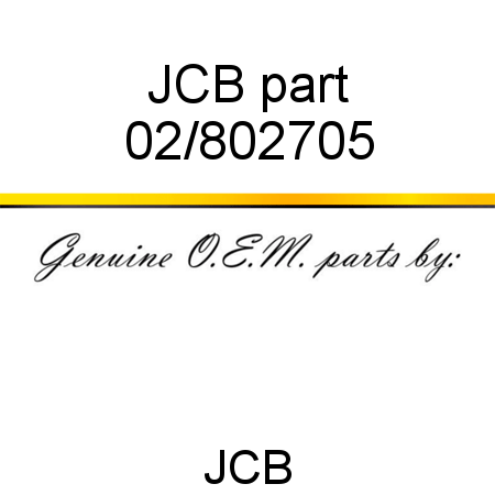 JCB part 02/802705