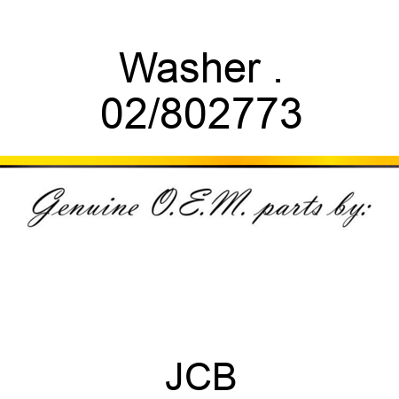 Washer . 02/802773