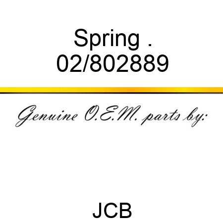 Spring . 02/802889