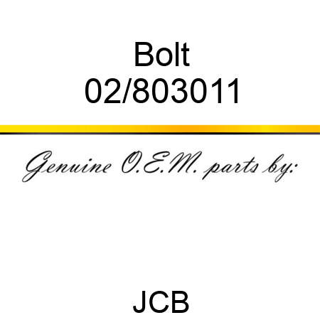 Bolt 02/803011