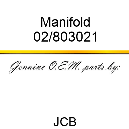 Manifold 02/803021