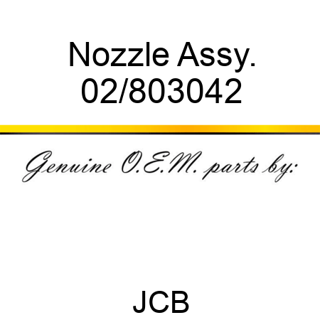 Nozzle Assy. 02/803042