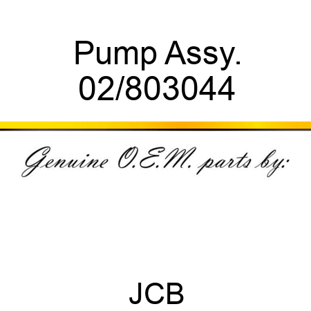 Pump Assy. 02/803044