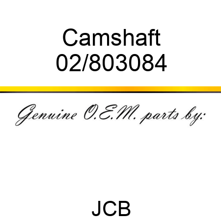 Camshaft 02/803084