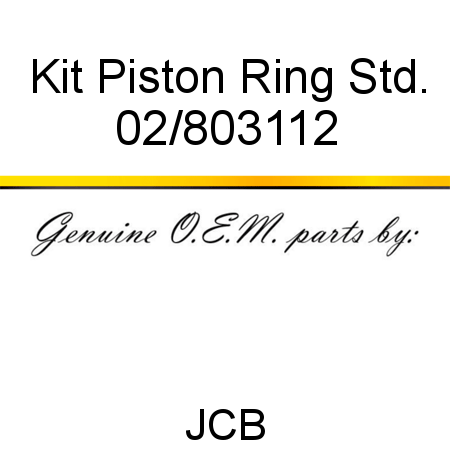 Kit, Piston Ring Std. 02/803112