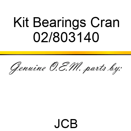 Kit Bearings, Cran 02/803140