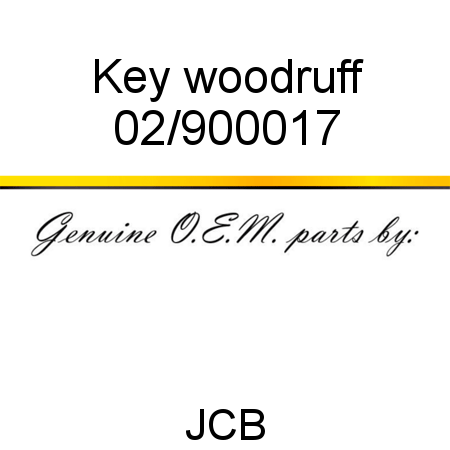 Key, woodruff 02/900017