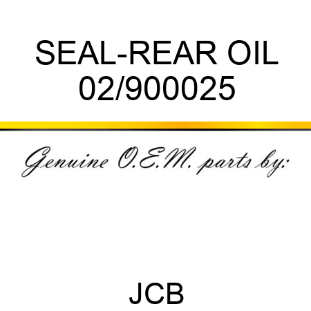 SEAL-REAR OIL 02/900025