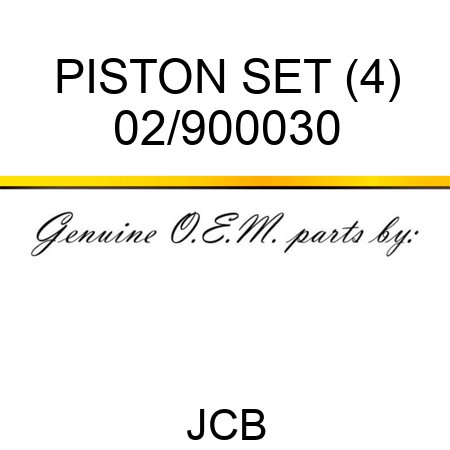 PISTON SET (4) 02/900030