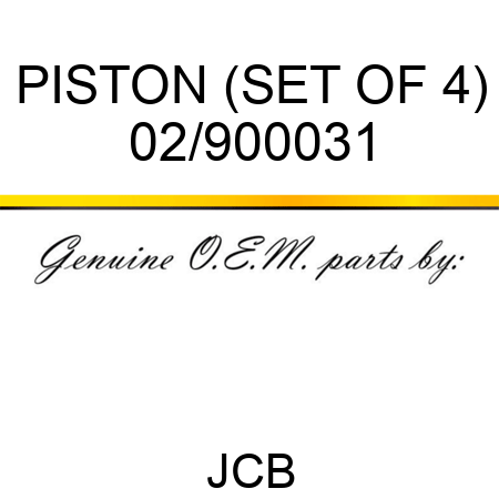 PISTON (SET OF 4) 02/900031