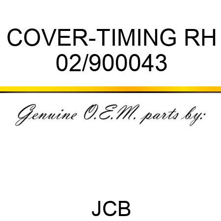 COVER-TIMING RH 02/900043