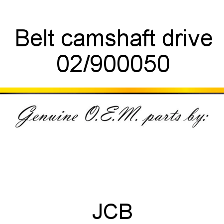 Belt, camshaft drive 02/900050