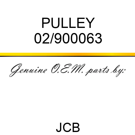 PULLEY 02/900063