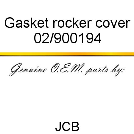 Gasket, rocker cover 02/900194