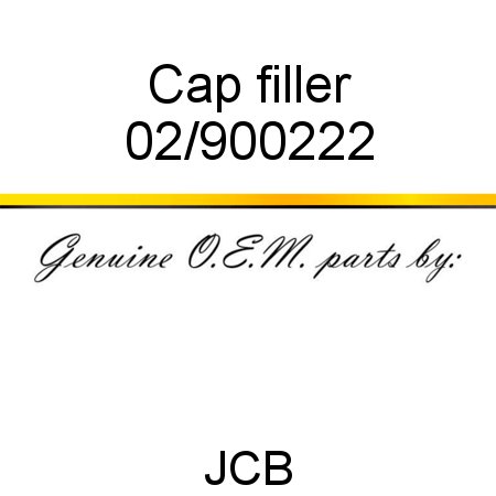 Cap, filler 02/900222