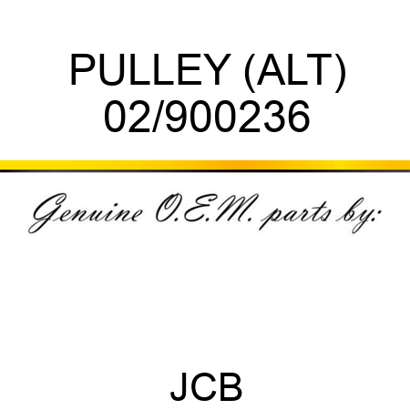 PULLEY (ALT) 02/900236