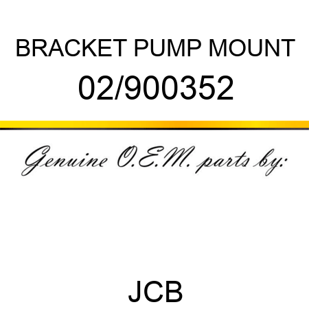 BRACKET PUMP MOUNT 02/900352