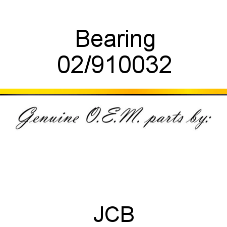 Bearing 02/910032