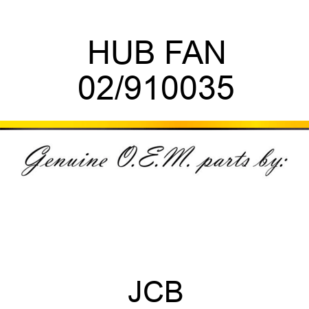 HUB FAN 02/910035