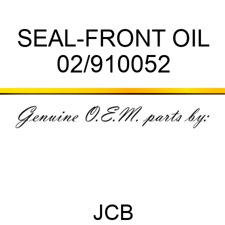 SEAL-FRONT OIL 02/910052