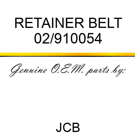 RETAINER BELT 02/910054