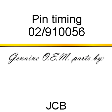 Pin, timing 02/910056