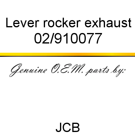 Lever, rocker, exhaust 02/910077