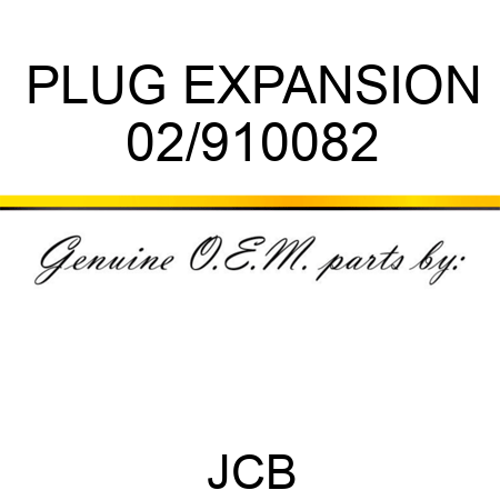 PLUG EXPANSION 02/910082