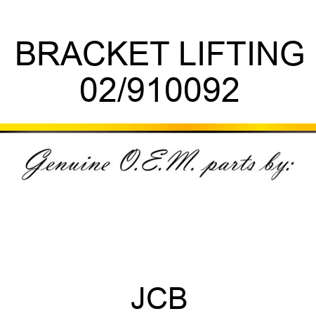 BRACKET LIFTING 02/910092