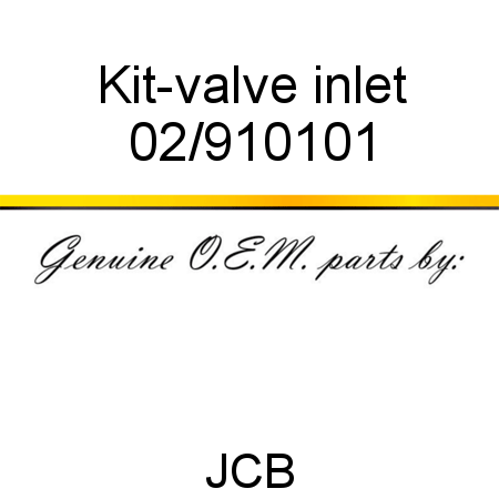 Kit-valve, inlet 02/910101