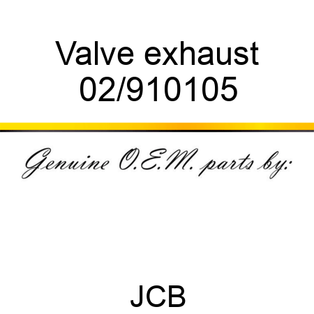 Valve exhaust 02/910105