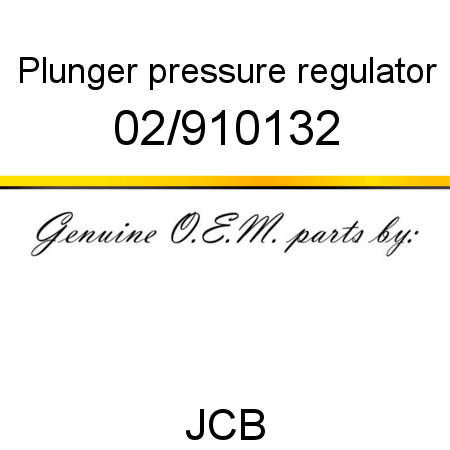 Plunger, pressure regulator 02/910132