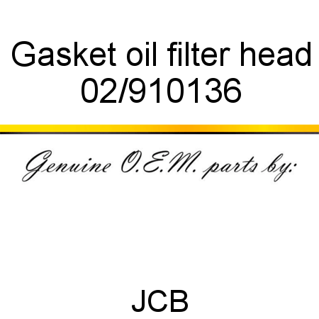 Gasket, oil filter head 02/910136