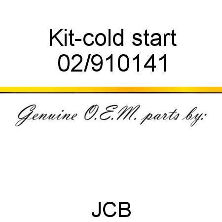 Kit-cold start 02/910141
