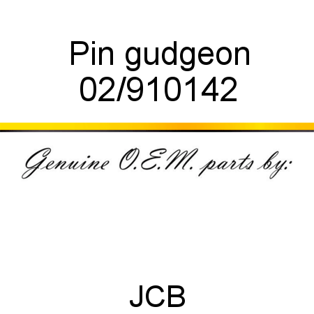 Pin, gudgeon 02/910142